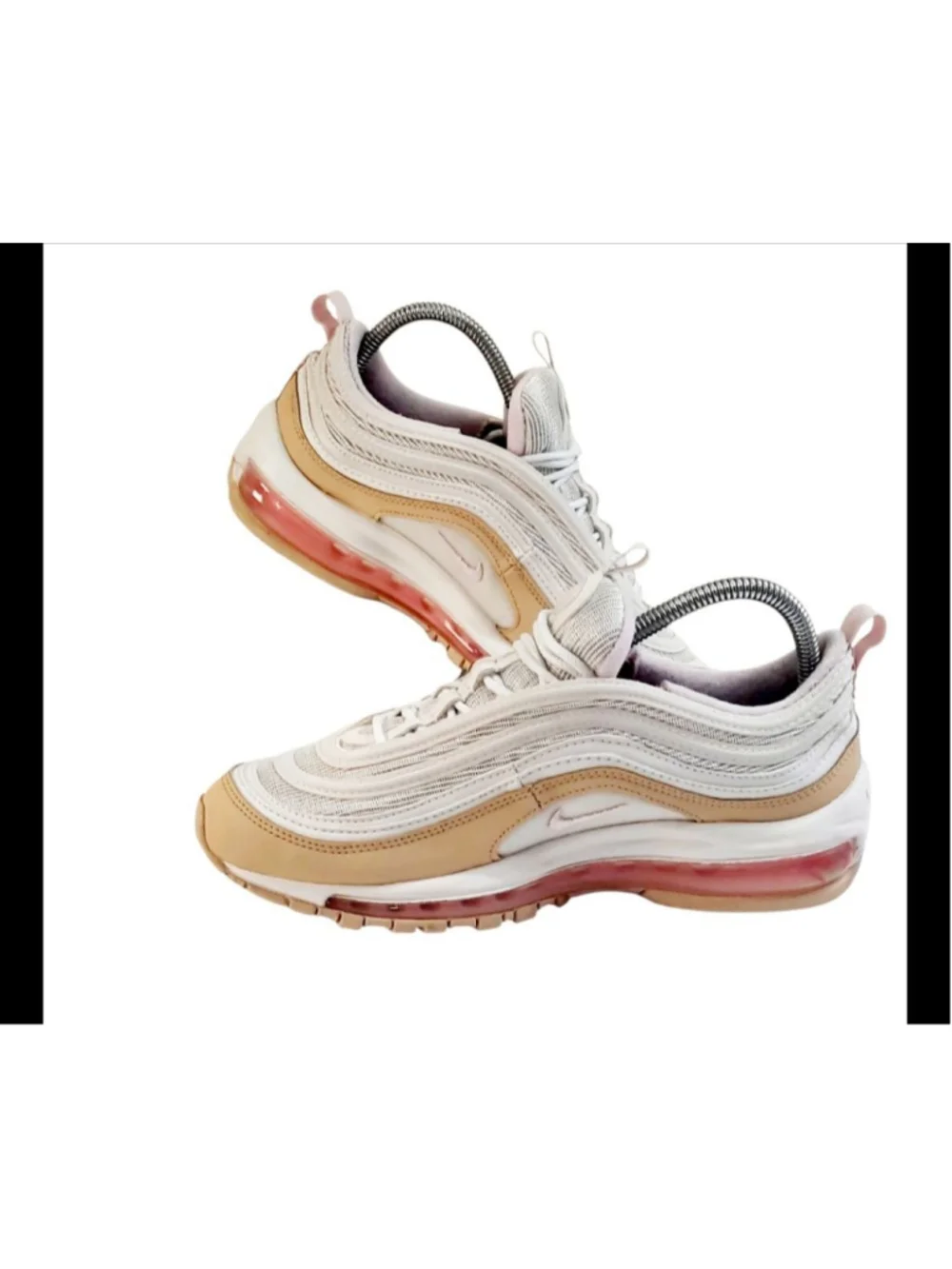 NIKE AIR MAX 97 (GS) WHITE/PINK FORM (921522 113) Size 6.5Y/ Womens Size 8
